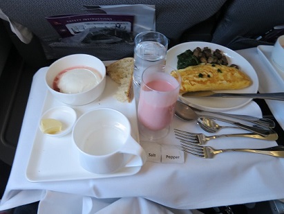カンタス航空５７５便　機内食